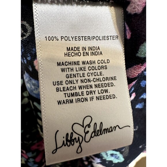 Libby Edelman Womans Floral Ruffeled Top Size 2X Whimsigoth Bloomcore - Picture 4 of 13